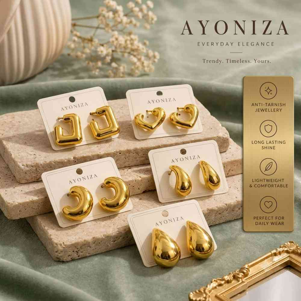 Chunky Gold Hoop Earrings