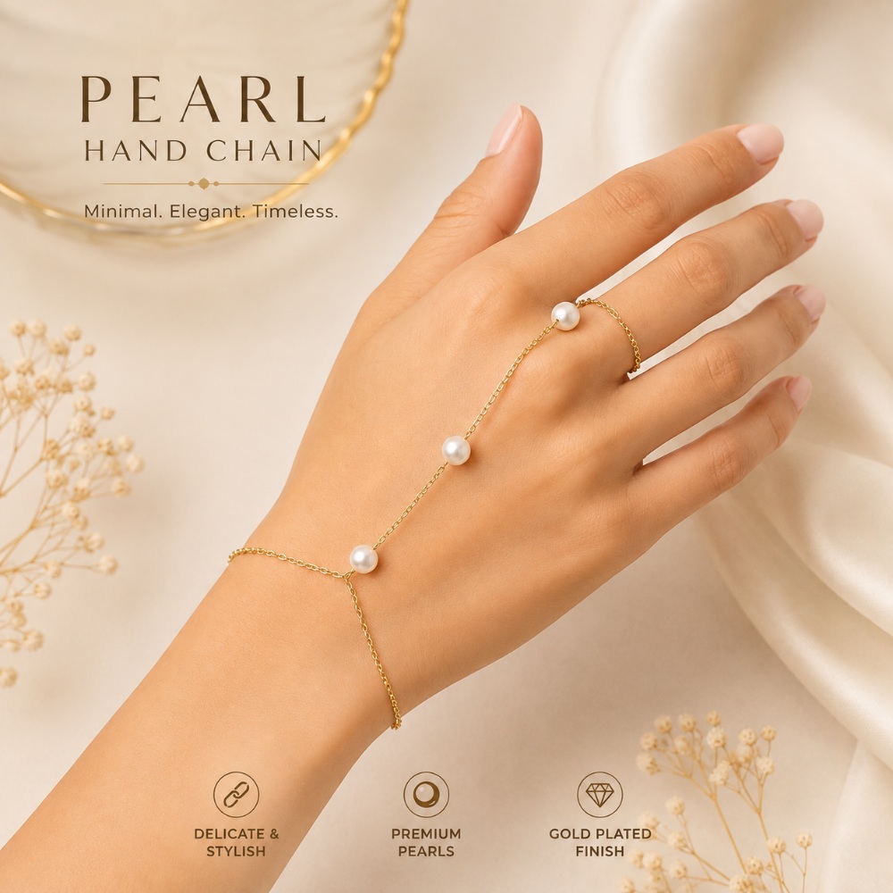 Pearl Hand Chain Hathphool