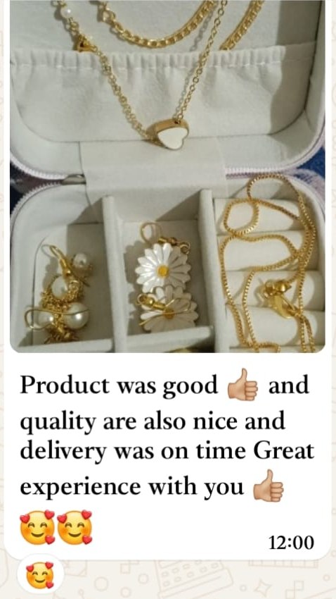 Customer review on WhatsApp: product was good, quality is nice and delivery was on time